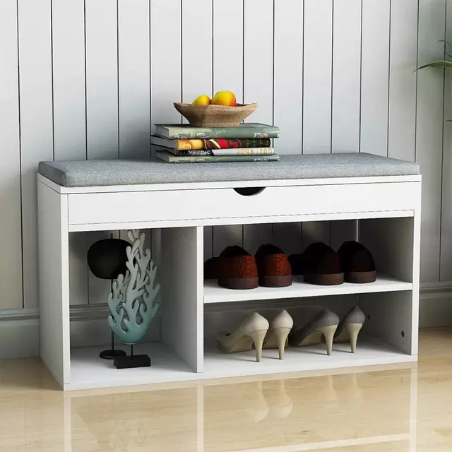 Open Shoe Cabinet with seat