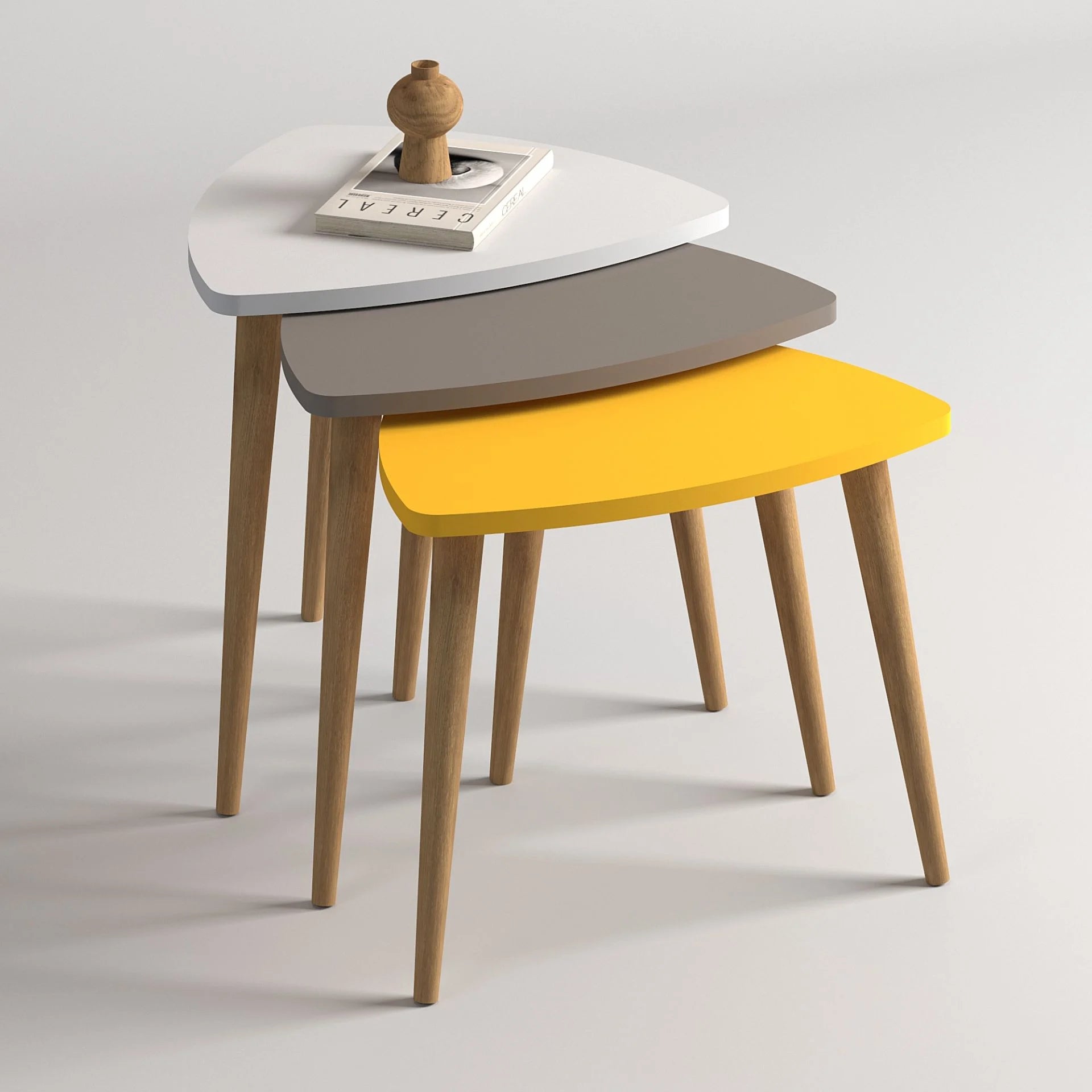 NordiNest Nesting Trio Nesting Side Tables - Multicolor