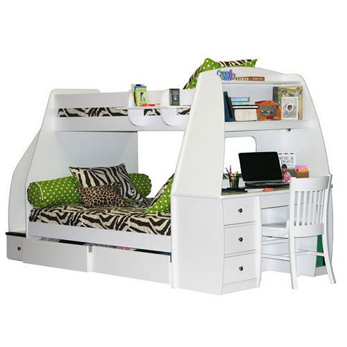 Bunk Bed With Study - Classic Designs