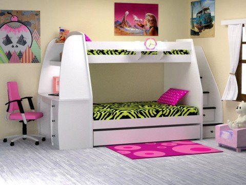 Bunk Bed With Study - Classic Designs