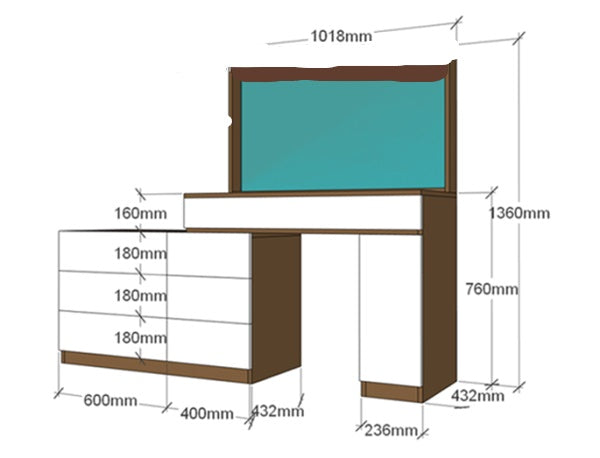 Dicor Trendy Dressing Table