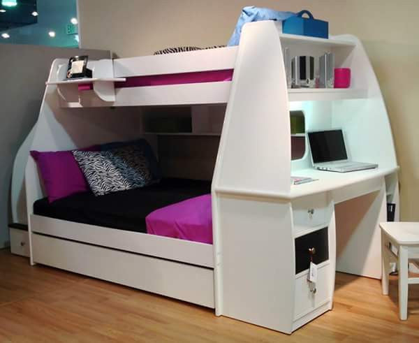 Bunk Bed With Study - Classic Designs