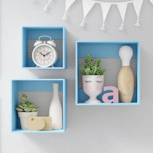 Square Wall Shelves-Set of 3