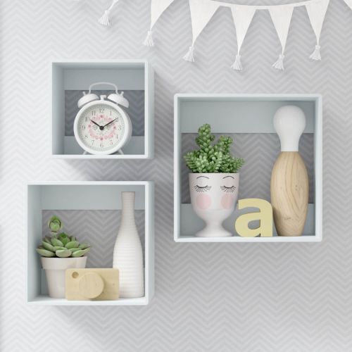 Square Wall Shelves-Set of 3