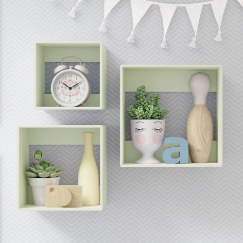 Square Wall Shelves-Set of 3