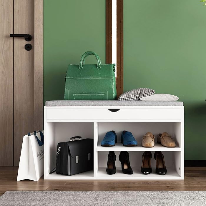 Open Shoe Cabinet with seat