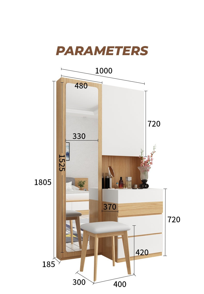 Nordic multifunctional Dressing Table